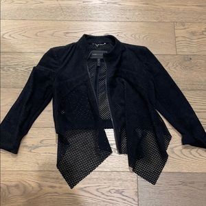 Cropped suede jacket